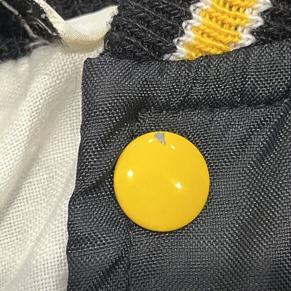 West Wind Large Vintage Nylon Stripe Collar Snap Bomber Jacket 80s Champs USA - Picture 13 of 14